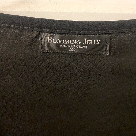 Black Chiffon Long Sleeve Blouse - Picture 4 of 4